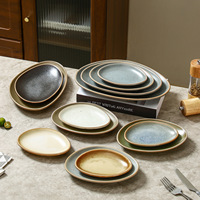 Japanse stijl keramische dinerbord restaurant keukengerei vintage porselein barbecue steak pasta bord huishoudelijke visgerechten