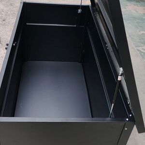 Caja de herramientas grande para exteriores, <span class=keywords><strong>armario</strong></span> de almacenamiento, varilla hidráulica, jardín, impermeable, acero galvanizado, patio, caja de almacenamiento de artículos diversos con cerradura - Product Image 2