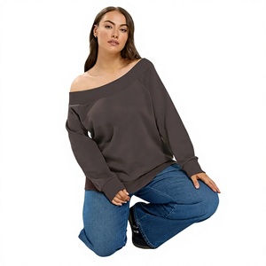 Eco-friendly Cotton Hooded <b>off</b> <b>Shoulder</b> Winter Women's Summer Sports Hoodie Quick Dry Knitted <b>Sweatshirt</b> Streetwear for Women - Product Image 3