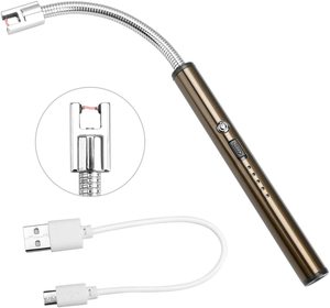 Meilleure vente Briquet rechargeable 360 USB coupe-vent au design moderne pour allumer des bougies pour le camping Barbecue Réchauds à gaz Cuisson - Product Image 1