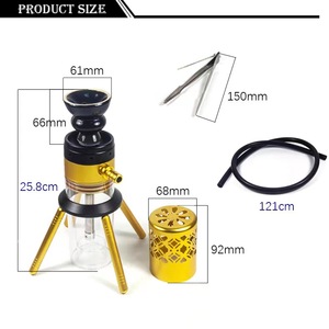 Cachimba Acrílica Moderna de 29 cm con Luz LED, Duradera <span class=keywords><strong>y</strong></span> Portátil, <span class=keywords><strong>Accesorios</strong></span> para Shisha <span class=keywords><strong>y</strong></span> Cachimba, Venta al Por Mayor - Product Image 4