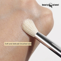 Kuas Blending Eyeshadow Custom Beauty Planet - Kuas Rias Mata Profesional Bebas Kekejaman Vegan Bulu Lembut Gagang Kayu