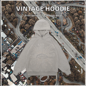 Haute qualité Vintage français Terry pull à capuche 95% coton 5% Spandex brodé Logo imprimé solide Hip Hop Street Wear automne - Product Image 3