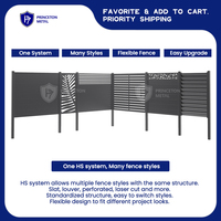 Clôture en aluminium à persiennes pour projets côtiers, coupe-vent, ventilée, 6 pieds, modélisation 3D, taille personnalisée
