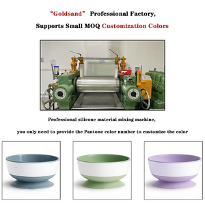 Goldsang Nieuwe Hoge-Temperatuur Resistente Lfgb <span class=keywords><strong>Food</strong></span> <span class=keywords><strong>Grade</strong></span> Siliconen Kom Bisfenol-Vrije Antislip Tweekleurig Ontwerp Silicagel - Product Image 5