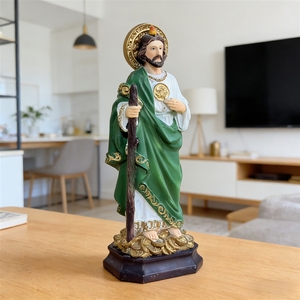 Statuetta di San Giuda in Resina Stile Europeo Vintage - Ornamento Decorativo da Tavolo per la Casa - Product Image 1