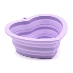 Tazón Plegable de Silicona en Forma de Corazón, Multicolor, Portátil, de Grado Alimenticio, para Perros y Gatos, con Clip para Llavero, para Uso en Exteriores - Product Image 6