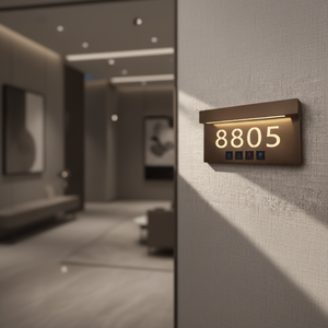 ป้าย<span class=keywords><strong>เลข</strong></span>ที่บ้านโลหะ 3 มิติ แบบกำหนดเอง ป้าย<span class=keywords><strong>เลข</strong></span>บ้านเรืองแสง ตกแต่งภายนอกอาคาร ผิวไทเทเนียมขัดเงา ติดผนัง สำหรับโรงแรม - Product Image 5