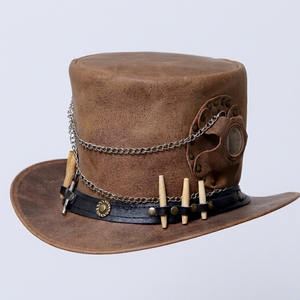Chapeau de cowboy en cuir véritable fait main, style western, pour ranch, équitation, rodéo, extérieur, mode, à large bord, qualité supérieure - Product Image 1