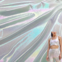 Échantillon gratuit de tissu en polyester et élasthanne métallisé brillant Mystique Ripstop, extensible, pour vêtements de sport, leggings de yoga, jupes de danse