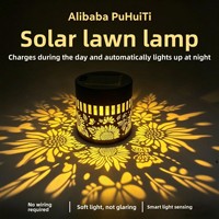 Lampe solaire murale extérieure étanche à LED, design mandala artistique en fer, multi-usages pour clôture de jardin, poteau, terrasse et patio