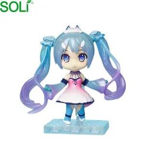 Gilr plástico figura bonito do kawaii boneca anime hatsune miku figma