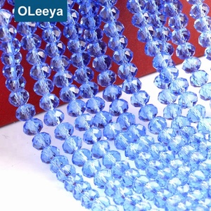 Fabricant de perles en verre cristal Oleeya Rondelle, perles en verre pour la fabrication de bijoux - Product Image 3