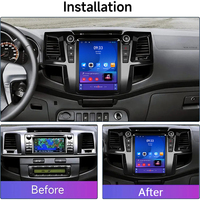 Radio Mobil Android 2 Din Tesla Style 9,7 inci untuk Fortuner/Hilux/Vigo Revo 2005-2018, Navigasi GPS, Garansi 1 Tahun