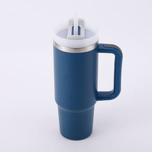 <b>40oz</b> Car Travel H2.0 <b>Handle</b> <b>Tumbler</b> Vacuum Mug Lid Straw Non-Slip Base OEM ODM Custom Design - Product Image 4