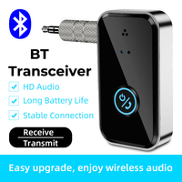 Kit voiture BT avec logo personnalisé, nouveau design, musique portable, récepteur audio stéréo sans fil, émetteur-récepteur BT 5.3 pour téléphone