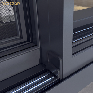 Ventana Corredera de Aluminio Negro con Triple Acristalamiento, Ventana de Aluminio con Doble Vidrio Insonorizado para Balcón, Resistente a Huracanes, para Hotel Wazzor - Product Image 1