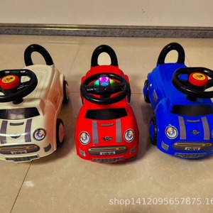 Mini Kids Ride On Car 12 Inch Wheels 1-3 Years Old Push Pull Toy Vehicle With Steering Wheel And Horn - Product Image 4