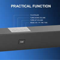 Barra de Sonido para Smart TV, Altavoz BT con Conexión ARC/AUX, Sonido Envolvente para Cine en Casa, Audio para TV/PC/Juegos/Proyectores