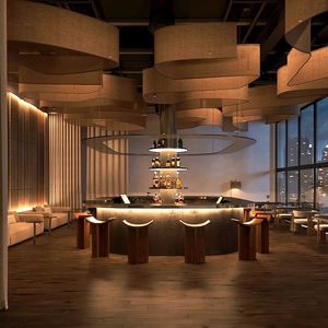 Brutalist, muebles modernos de lujo para restaurante, Mostrador de vino personalizado, iluminación LED, respetuoso con el medio ambiente, resistente al agua para diseño de interiores - Product Image 2