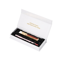 Boîte cosmétique en forme de livre Feuille d'or Logo Print Square Boîtes rigides pour vernis à ongles Huile Soins de la peau Sérum Cadeaux Stratification brillante