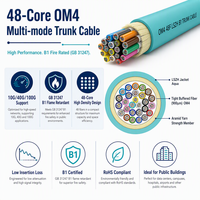 Cable Troncal de Fibra Óptica Multimodo OM4 de 48 Núcleos HEADWAY para Interiores/Exteriores, LSZH GB 31247 B1(d0t0a1), Retardante de Llama, Aéreo