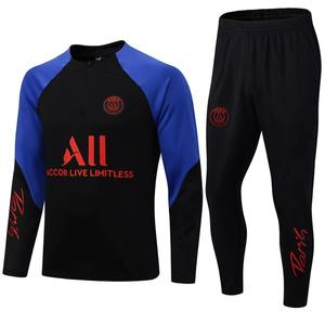 <span class=keywords><strong>Ensemble</strong></span> de survêtement de jogging coupe ajustée coupe-vent sur mesure de haute qualité, kit d'entraînement de football à demi-zip, séchage rapide et respirant - Product Image 4