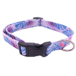 व्यक्तिगत लक्जरी कस्टम प्रिंटिंग लोगो अच्छी गुणवत्ता वाला प्लास्टिक बकल पालतू कुत्ता कॉलर - Product Image 1