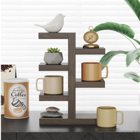 Étagère de présentation pour tasses en bois écologique, support robuste pour mugs, design moderne, porte-tasses en bois pour comptoir, idéal pour la maison - Vente chaude