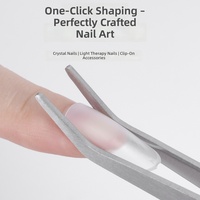 Support réutilisable en acier inoxydable pour la sculpture des ongles, idéal pour la pose de bijoux et l'application de gel de durcissement rapide, pince de modelage des ongles