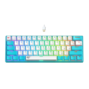 <span class=keywords><strong>Teclado</strong></span> Mecánico para Juegos <span class=keywords><strong>Havit</strong></span> KB903L, 61 Teclas, Retroiluminación RGB de Arcoíris, USB, Cableado, para PC - Product Image 3