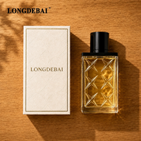 Flacon de parfum personnalisé, nouveau design, flacon de parfum carré unique pour homme, transparent, 50 ml, 80 ml, 100 ml, avec bouchon magnétique