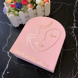Luxus-Geschenkkarte in Rose-Goldfolie rosa benutzerdefinierte Form bedruckte Dankeschön-Karten für kleine Unternehmen