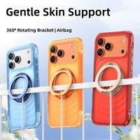 Nouveau 360 °   Coque de téléphone magnétique antichoc avec support anneau et cadre métallique pour appareil photo pour iPhone 18, iPhone 17, 16, 15, 14 Pro Max