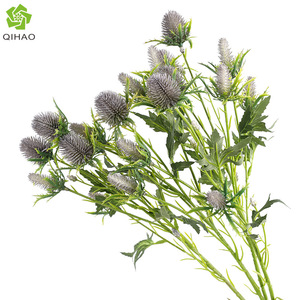 QIHAO Guirlande artificielle de plantes marines violettes et grises, haute simulation, en plastique souple, pour décoration intérieure et arrangements floraux de mariage - Product Image 3