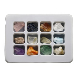 <span class=keywords><strong>12</strong></span> Uds mezcla de cristales naturales ágata forma Irregular Mini piedras preciosas energía curativa espécimen pulido mineral en caja - Product Image 4