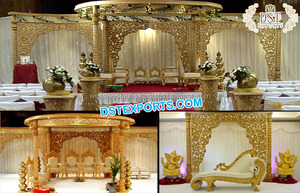 Mandap de mariage en bois Grand Maharani, artisanat en bois unique, Mandap de mariage en bois Maharani, Espagne, Royaume-Uni - Product Image 3