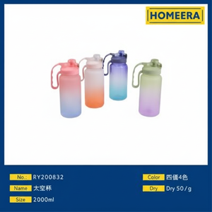 Vente en gros 2000ml Grande bouteille d'eau dégradé en quatre couleurs extérieures pour la purification-Achat en gros - Product Image 1