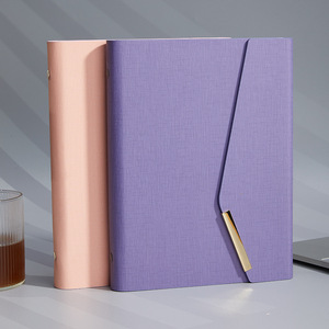 Carpeta de 6 anillas de hojas sueltas personalizada, <span class=keywords><strong>agenda</strong></span> de cuero de poliuretano, cuaderno, carpeta de presupuesto, planificador - Product Image 3