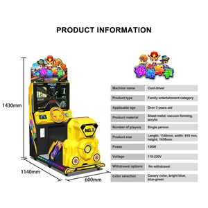 22 Inch Outrun Racing Car Kit Arcade Game Machine Driving <b>Single</b> Player Car Racing Driven Video Game - Product Image 4