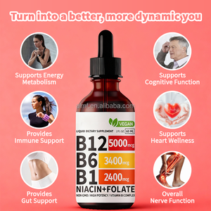 قطرات فيتامين ب المعقدة النباتية عالية الفعالية سائل عن طريق الفم 2*60 نكهة التوت غير المعدلة وراثيا مختبر اختبار الطاقة دعم الدماغ الكبار - Product Image 4