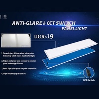 Panel de Luz LED Moderno de 2x4, 2x2, 1x4 pies, CCT Seleccionable de 3000K-6500K, 20W-75W, Regulable, Empotrable en Techo, Alto CRI 82, IP65