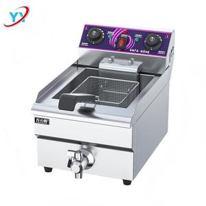 60-200 ℃   <span class=keywords><strong>Friteuse</strong></span> profonde réglable, amovible et <span class=keywords><strong>lavable</strong></span> FC-101V pour les petites entreprises, les plats à emporter et les stands de nourriture de rue - Product Image 1