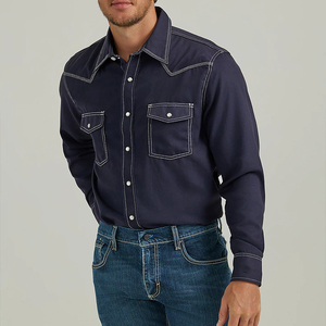 Camicia di sicurezza ignifuga da uomo in cotone resistente al fuoco camicia a maniche lunghe e camicie - Product Image 1