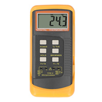Termometer Digital Tipe K Kontak Probe Ganda Pengukur Suhu -50.0-1370 Derajat DC60V AC24V Input Termokopel