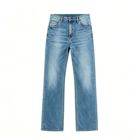 Celana Jeans Pria Straight Leg Regular Fit Bahan Katun Denim Berkualitas Tinggi untuk Sehari-hari