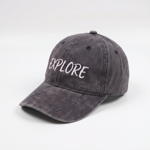 Gorras de Béisbol Personalizadas OEM de 6 Paneles con Logotipo Bordado, Gorras de Mezclilla Lavada sin Estructura Estilo Dad Hat - Product Image 2