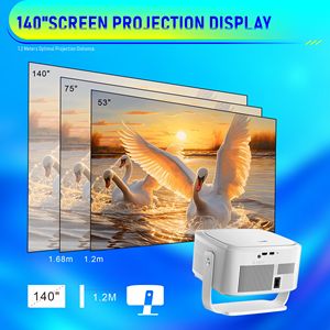 โปรเจคเตอร์ EU HY450max ระบบ Android 11 LED LCD ความละเอียด 1080P 900 ลูเมนส์ แรม 2GB หน่วยความจำ 32GB WiFi6 สำหรับธุรกิจ การศึกษา พกพาสะดวก ใช้งานกลางแจ้งได้ - Product Image 3