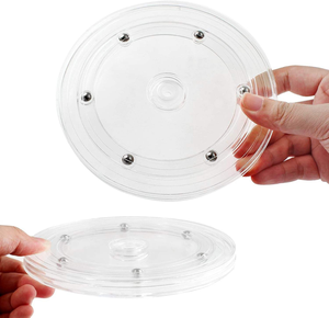 XY-L1S4 trong suốt 4inch 100mm xoay bàn xoay rõ ràng nhựa lười biếng Susan bàn xoay - Product Image 6