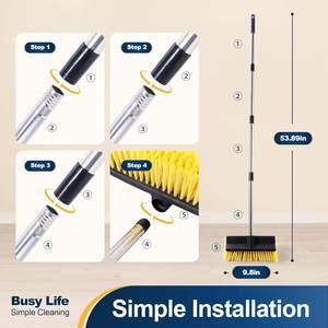 <span class=keywords><strong>Brosse</strong></span> de nettoyage <span class=keywords><strong>pour</strong></span> terrasse de 10 pouces, poils doux et moyens, poignée antidérapante <span class=keywords><strong>pour</strong></span> le nettoyage des terrasses extérieures, des patios, des salles de bain, des garages et des sols en béton - Product Image 2